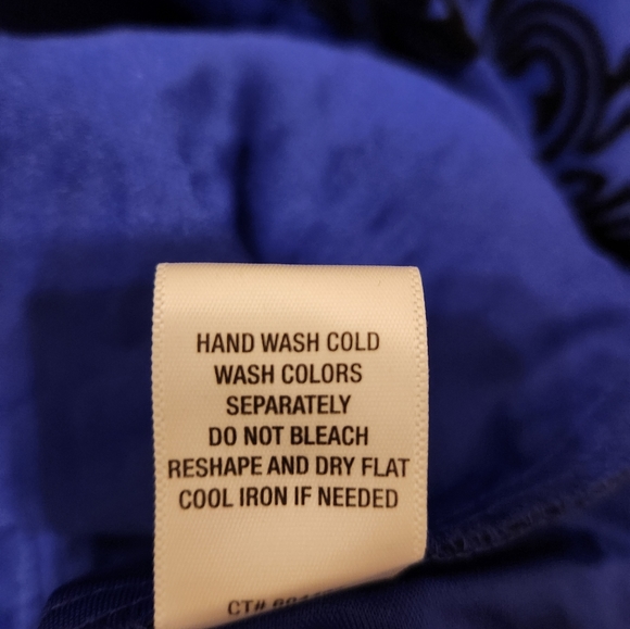 Roz & Ali, Size 12, Blue Black Embellished Velvet Dress - Picture 6 of 8